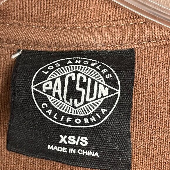 Pacsun Homecoming Button Down Shacket Womens XS S Brown Oversized Fuzzy Jacket - Picture 3 of 8